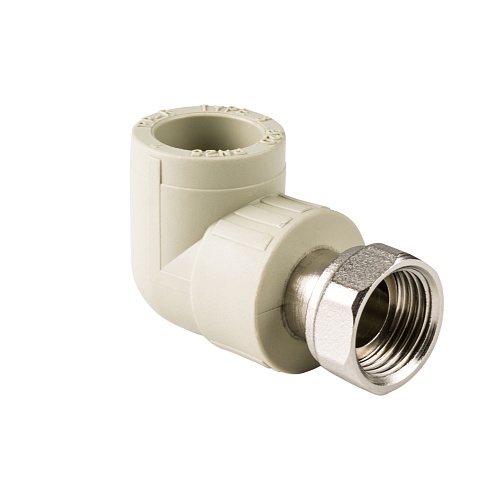 Угольник с накидной гайкой PPR 25х1, серый, RTP