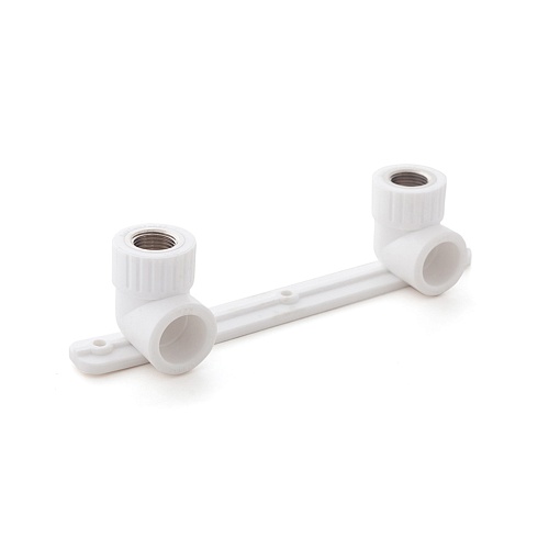 Угольник комбинированный под смеситель PPR внутренняя резьба 25х 1/2, белый, РТП