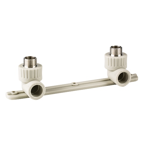 Угольник комбинированный под смеситель PPR наружная резьба 20х 1/2, серый, РТП