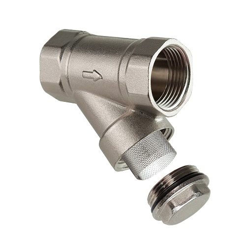 Фильтр, латунь, внутренняя/внутренняя резьба 3/4"х45°, никель, RTP