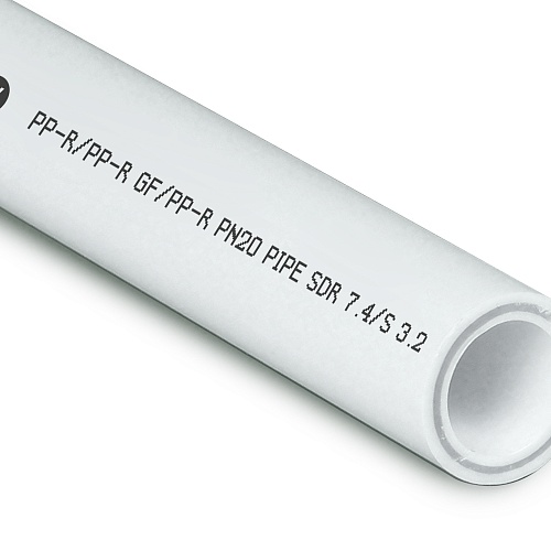 Труба PPR/GF/PPR 63х 8,6 PN20 белый 2м РТП